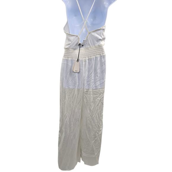PRANA Jumpsuit Women Size Small White Wide Leg Lightweight Stretch Travel Cruise - Picture 7 of 12